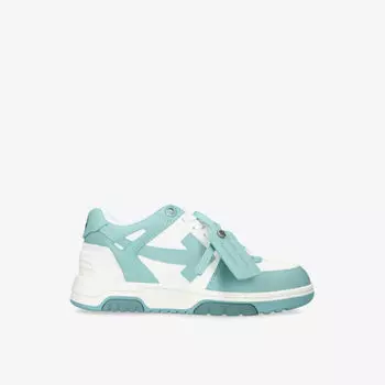Кожаные кроссовки Out of Office с низким берцем Off-White, синий