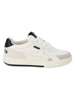 Кожаные кроссовки Palm University Palm Angels, цвет White Black