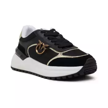 Кожаные кроссовки Pinko, черный