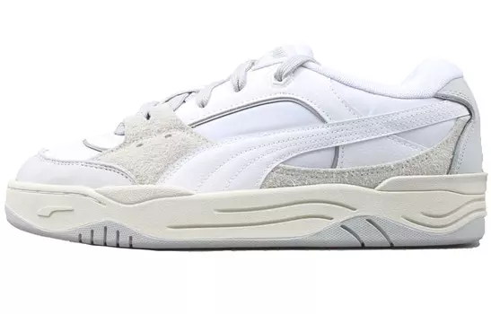 Кожаные кроссовки Puma 180 для скейтбординга унисекс, белый/серый