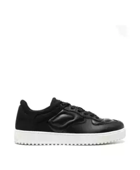 Кожаные кроссовки R для отдыха Emporio Armani, черный