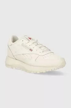 Кожаные кроссовки Reebok Classic, бежевый