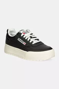 Кожаные кроссовки Reebok Classic Club C Megacourt, черный