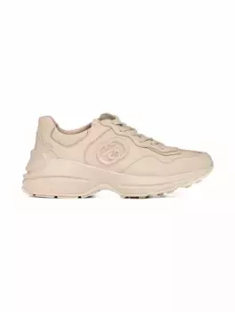 Кожаные кроссовки Rhyton Gucci Gucci, бежевый