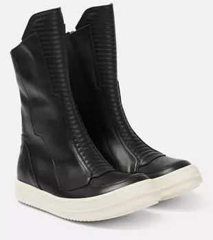 Кожаные кроссовки Rick Owens, черный