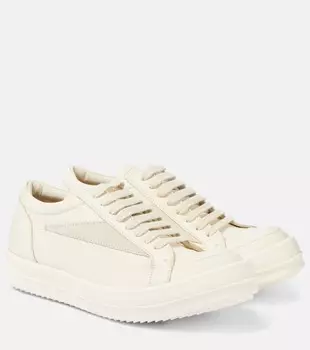 Кожаные кроссовки Rick Owens, цвет milk/milk/milk