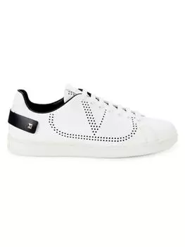 Кожаные кроссовки Rockstud с логотипом Valentino Garavani, черный