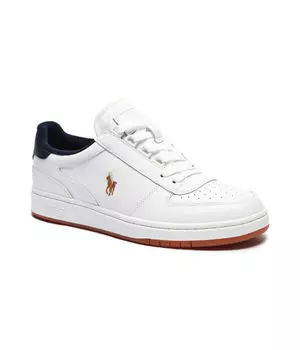 Кожаные кроссовки рубашка поло Polo Ralph Lauren, белый