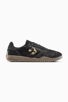 Кожаные кроссовки Run Star Trainer Converse, черный