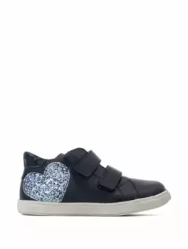 Кожаные кроссовки с аппликацией Zecchino D'oro, тёмно-синий