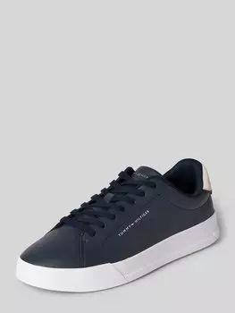 Кожаные кроссовки с этикеткой Tommy Hilfiger, темно-синий