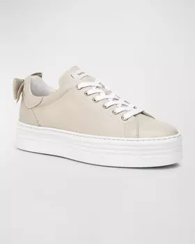 Кожаные кроссовки с бантом NeroGiardini