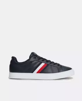 Кожаные кроссовки с флагом Tommy Hilfiger, темно-синий