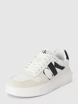 Кожаные кроссовки с лейблом Calvin Klein Jeans, белый