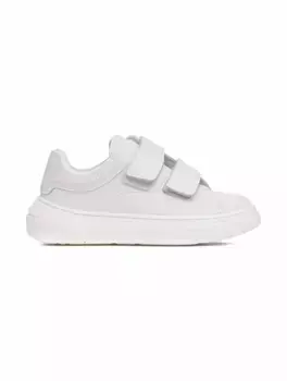 Кожаные кроссовки с логотипом EMPORIO ARMANI, белый