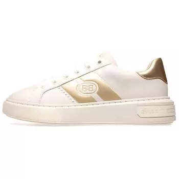 Кожаные кроссовки с логотипом и полосками Bally