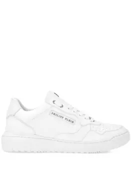 Кожаные кроссовки с логотипом Philipp Plein, белый