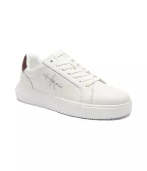 Кожаные кроссовки с толстой подошвой Calvin Klein Jeans, белый