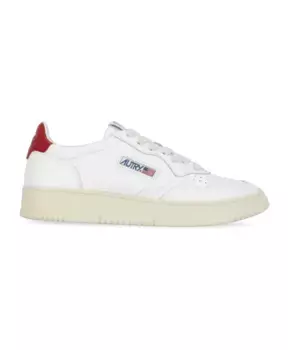 Кожаные кроссовки с вышитым логотипом Autry, белый