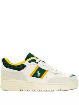 Кожаные кроссовки с вышитым логотипом Polo Ralph Lauren, белый