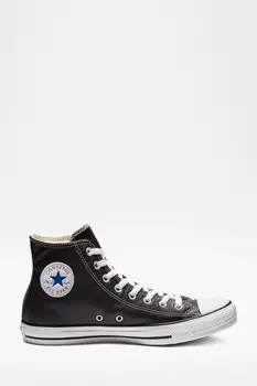 Кожаные кроссовки с высоким верхом Converse, черный