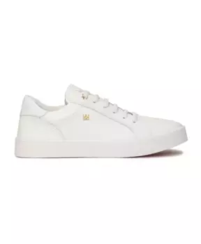 Кожаные кроссовки с золотыми элементами Kazar, белый