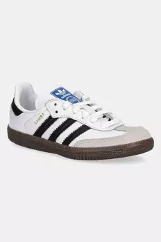 Кожаные кроссовки SAMBA OG Adidas Originals, белый
