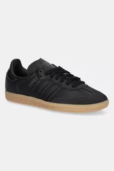 Кожаные кроссовки Samba OG Adidas Originals, черный