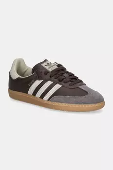 Кожаные кроссовки Samba OG Adidas Originals, коричневый