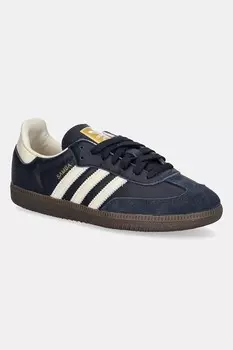 Кожаные кроссовки Samba OG Adidas Originals, темно-синий