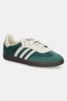 Кожаные кроссовки Samba OG Adidas Originals, зеленый