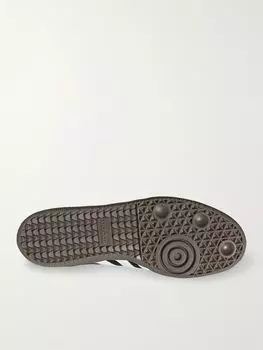 Кожаные кроссовки Samba OG с замшевой отделкой ADIDAS ORIGINALS, черный