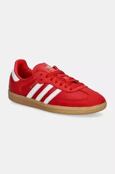 Кожаные кроссовки Samba OG W Adidas Originals, красный