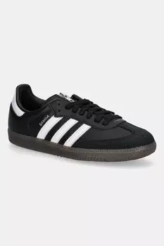 Кожаные кроссовки SAMBA OG x Jeremy Scott Adidas Originals, черный