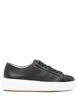 Кожаные кроссовки Santoni, черный