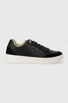 Кожаные кроссовки SEASONAL COURT SNEAKER Tommy Hilfiger, черный