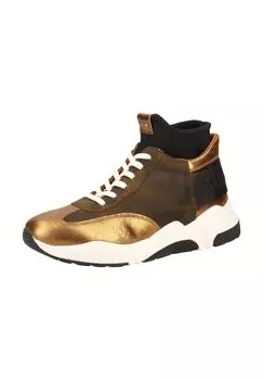 Кожаные кроссовки SHABBIES AMSTERDAM, золото