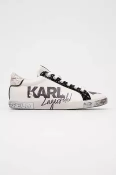 Кожаные кроссовки SKOOL Karl Lagerfeld, белый