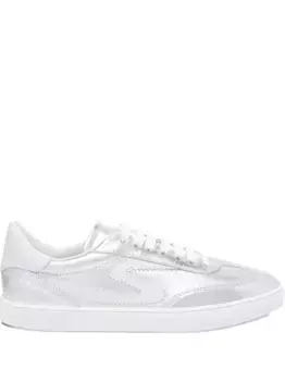 Кожаные кроссовки Stuart Weitzman, серебяный