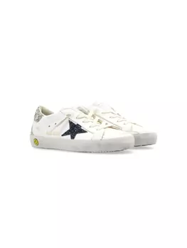 Кожаные Кроссовки Super-Star Golden Goose Kids, белый