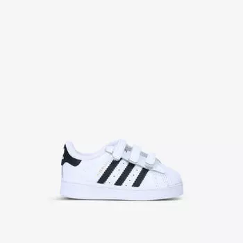 Кожаные кроссовки Superstar 2-4 года Adidas, черный