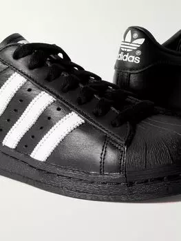 Кожаные кроссовки Superstar 82 ADIDAS ORIGINALS, черный