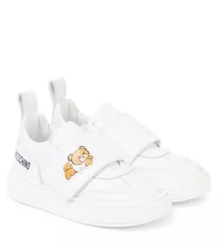 Кожаные кроссовки Teddy Bear Moschino, белый
