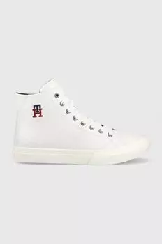 Кожаные кроссовки TH HI VULC STREET LEATHER Tommy Hilfiger, белый