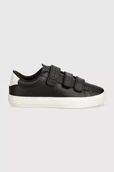 Кожаные кроссовки TJW CUPSOLE SNEAKER VELCRO Tommy Jeans, черный