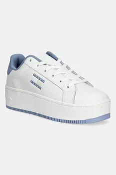 Кожаные кроссовки TJW FLATFORM ESS Tommy Jeans, белый