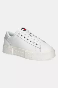 Кожаные кроссовки TJW FLATFORM SNEAKER Tommy Jeans, белый