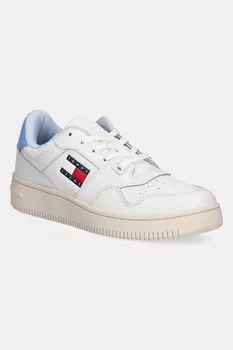 Кожаные кроссовки TJW Retro Basket Ess Tommy Jeans, белый