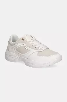 Кожаные кроссовки Tommy Hilfiger CHUNKY RUNNER, бежевый