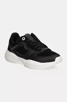Кожаные кроссовки Tommy Hilfiger CHUNKY RUNNER, черный
